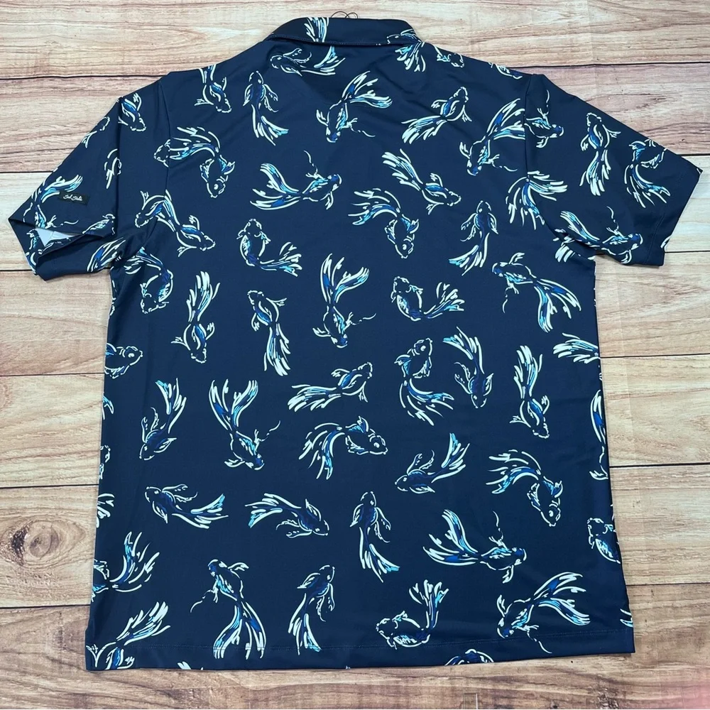 Bad Birdie The Shallows Performance Golf Short Sleeve Supersoft Polo Size 2XL - Picture 10 of 10